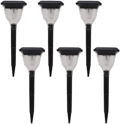 Vonsolar VSE02144 Plastic 10 Inch Square Top Solar Lawn Light x6