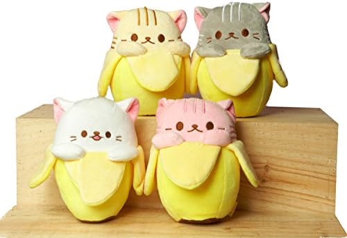 Cute 7" Banana Cat Soft Plush Toy Set of 4