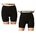 Liang Rou Women's Ultra Thin Stretch Short Leggings Plain Black L