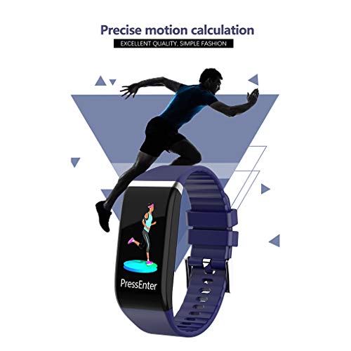 Sinwo Fitness Tracker,C919 Heart Rate Blood Pressure Sleep Monitoring Smart Watch Sports Bracelet (Purple)