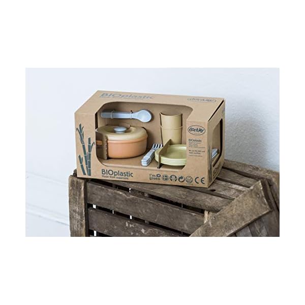 Dantoy Bio-Toy Pretend Play Dinner Set 22 Pieces, Eco-Conscious Toys Made from Sugarcane – Bild 4