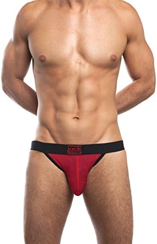 J.A. Miracle Jock w/Elastic Lifts Black/Red MD