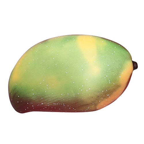 Mikilon Jumbo Squishy Slow Rising Toy Stress Reliever Mango Hand Wrist Toy - Color Change by Temperature - Fruit Party Favor (Green) - Thumbnail 3