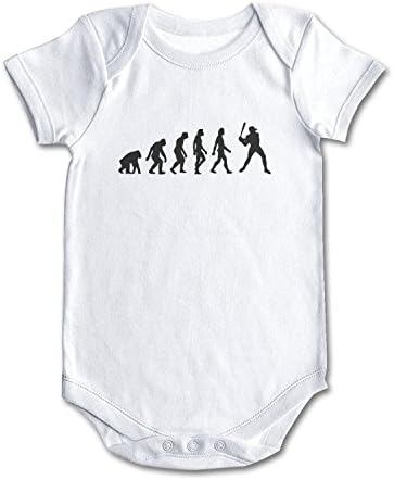 SHUOCDAH Evolution Baseball Progress Baby Boys Girls Cool Baby Onesies