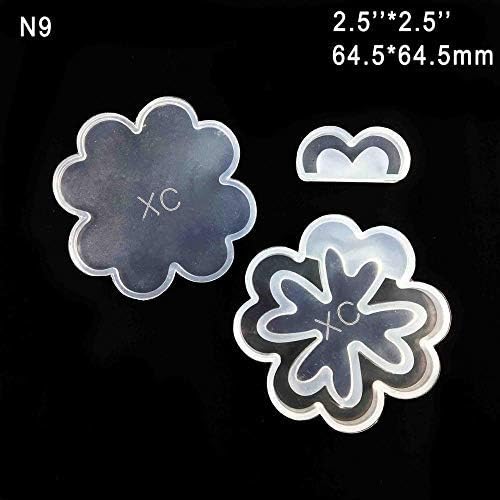 DHmart 1set Hourglass Sakura Heart Shaker Molds Liquid Silicone Mold DIY Resin Jewelry Pendant Mold Resin molds for Jewelry Making Tool