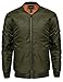 SBW Men's Classic Basic Style Zip up Bomber Jacket With Zipper Details