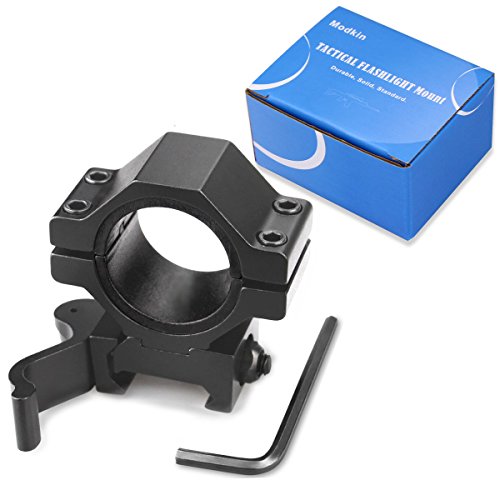Modkin Picatinny Flashlight Mount, 25mm 30mm Gun Mount with QD Quick Release Cam Lock for 20mm Picatinny Weaver Rail (Low Profile) (Low Profile)