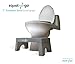 Squat N Go 7” Folding Squatting Stool | The Only Foldable Toilet Stool | Convenient and Compact – Great for Travel | Fits All Toilets, Folds for Easy Storage, Use in Any Bathroom | Cool Grey Color |