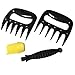 BBQ Grill Gloves, Oven Heat Resistant Gloves Grilling Mitts Set Cooking Gloves with Meat Shredder Claws and Silicone Basting Brush, BBQ Accessories for Baking Barbecue Smoker Kitchen and Outdoor Cook