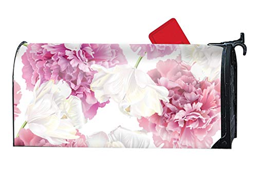 Taocaihop Peony Tulip Magnetic Mailbox Cover Fits Standard-Sized Mailboxes