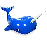 Mimosa Inc Narwhal Whale Inflatable Premium Quality Giant Size Pool Float