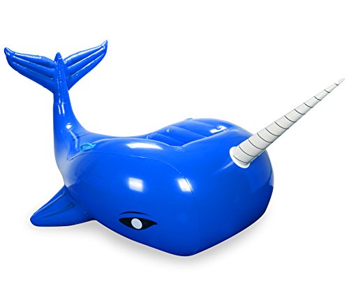 Mimosa Inc Narwhal Whale Inflatable Premium Quality Giant Size Pool Float