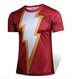 G-Like Men's Justice League Shazam Short T-shirt (X-Large)