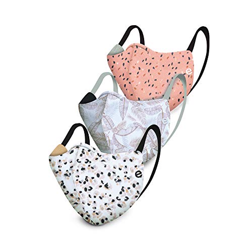 Enamor MA01 REVERSIBLE MASK : 4-Layer Cotton Adult Mask (Pack of 3) (EF3COMA01CB7S_Multicolour_S)