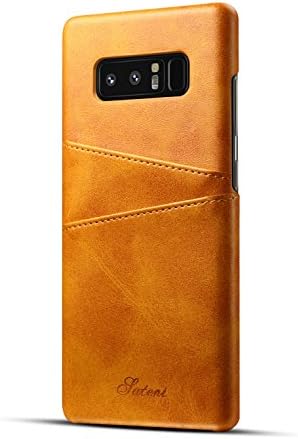 Fashioneey Samsung Galaxy Note 8 Leather Card Case, Minimalist Vintage Synthetic Leather Wallet Case, Ultra Slim Professional Cover with 2 Card Holder Slots for Samsung Galaxy Note 8