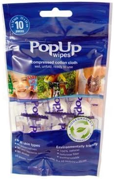 Popup Towel - Mini Wipes - Bag of 10 by PopUp Towels