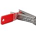 Xpener 5 Blades Herb Scissors with Cleaning Brush (Red)