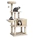 FEANDREA Cat Tree with Scratching Board, Basket Lounger and Large Cave UPCT60M