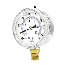 PIC Gauges PRO-201L-254CF 30-0-150 PSI Pressure