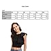Verdusa Women's Round Neck Ruffle Trim Tank Crop Top Black M