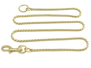 Showleine für Hunde - Vergoldet - Hundeausstellung - Ausstellungsleine in vielen Stärken