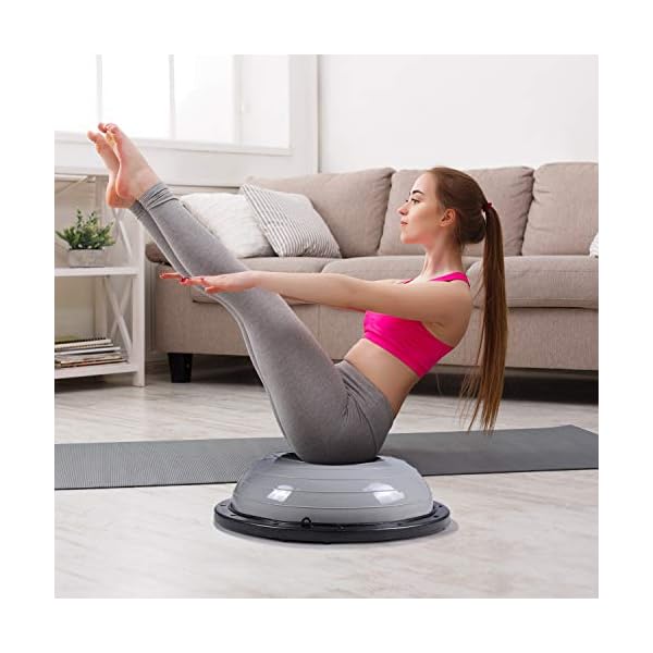 Sportneer Balance Ball Balance Board with Resistance Bands, Balance Trainer Bonus Pump for Yoga Fitness, Stability Workout, Strength Exercise, Physical Therapy & Gym