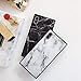 YonMeet Square Marble Case for iPhone X 10 Black White Glossy Cover for iPhone 7 Plus 8plus Slim Soft Flexible TPU Shockproof Trunk Back Shell (iPhone 7Plus/8Plus 5.5'', White)
