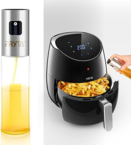 PRYTA Oil Sprayer, Oilve Oil Vinegar Glass Bottle Oil Dispenser, Food-Grade Oil Misters for Air Fryer, Salad, BBQ, Frying, Baking