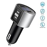 Fm Transmitter, TOMPOL In-Car Bluetooth FM Transmitter Radio Adapter Car Kit with dual USB Port and Hands-free Talking