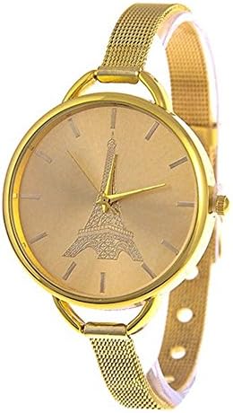 CHANGYADAFashion Women Dress Golden Watches Bracelet Tower Watch Quartz Dress Wristwatches
