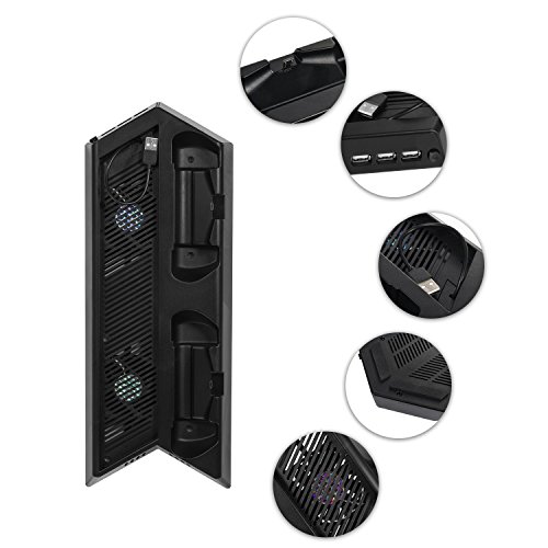Younik-VG-09-PS4-Pro-Vertical-Stand-Cooling-Fan-with-Dualshock-Controller-Charging-Station-3-Port-USB-Hub-for-PlayStation-4-Pro