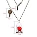Glass Vial Necklace Jewelry Beauty and the Beast Rose Necklace Festival Gifts By WOFO(Red)