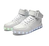 Helen's Men's Pinkmartini 7 Colors Light Up High Top Sports Sneakers
