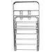 Foldable Clothes Drying Rack with Shoe Drying Area by Home Basics | Powder Coated Steel, Collapsible Design with Shelf, Ample Drying Space | Expands on Both Sides