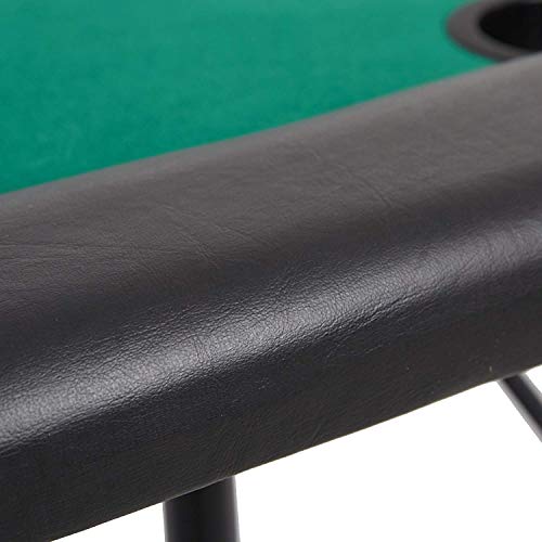 Karmas Product 48in Folding Texas Poker Table with Cup Holders for 8 Players