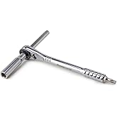Prestacycle Pro T-Handle Ratchet and Extension, Portable Tool for use with standard 1/4 Hex Bits (not included), 60Nm Heavy-Duty &amp; Compact Tools For Bicycle (Ratchet &amp; Extension Only)
