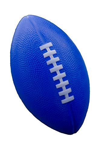 LMC Products Foam Football Sports Toy - 7.25" Easy Grip Soft Football (Blue)