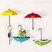 SpyShop Colorful Umbrella Key Holder, Key Hanger,Wall Key Rack,Wall Key Holder,Key Organizer for Keys, Jewelry and Other Small Items (6PCS)