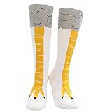 Crazy Funny Female Women Girls Chicken Legs Stockings Knee-High Thigh-High Socks (White Short Socks)
