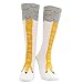 Crazy Funny Female Women Girls Chicken Legs Stockings Knee-High Thigh-High Socks (White Short Socks)