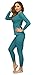 Women's Soft 100% Cotton Waffle Thermal Underwear Long Johns Sets (Large, Teal Blue)