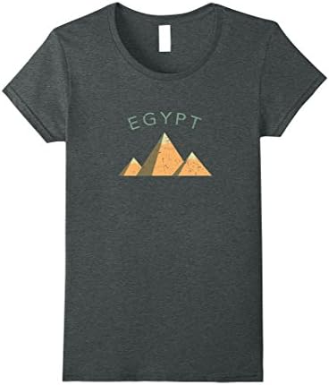 Womens Egypt Pyramids Giza Cairo Distressed Style T-shirt XL Dark Heather