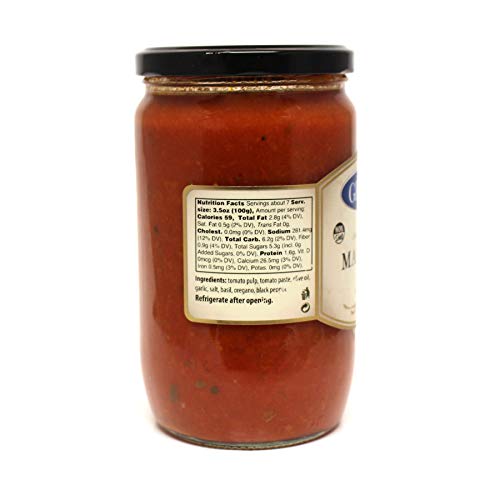 Giusto Sapore Traditional Italian Pasta Sauce 24oz - All Natural Non GMO Italian Premium Gourmet Brand - Made in Italy and Family Owned (Marinara Sauce)