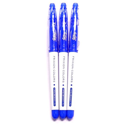 Pilot frixion colors erasable marker blue, 3 pens per p…