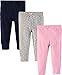 Wan-A-Beez Boys' and Girls' 3 Pack Pants (0-3 Months, Grey/Pink/Navy)