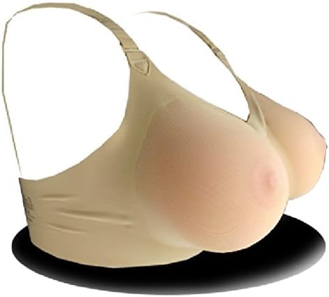 Breast Form Beige Bra With Silicone Breast Enhancer With Bra Included (38 D)