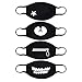 MEZETIHE Unisex Korean Mouth Mask Anti-dust Cute Kawaii Black Cotton Bear Zipper Star Facial Kpop Masks (Ship from US Directly)