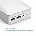 Poweradd Pilot Plus 20000mAh Power Bank External Battery Li-Polymer Battery Pack for iPhone, iPad, Samsung Galaxy Note, HTC, Other Smartphones and Tablets - White