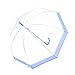 Rainbrace Transparent Bubble Umbrella Auto Open, Fashion Dome Shape with Color Trim (Lavender)