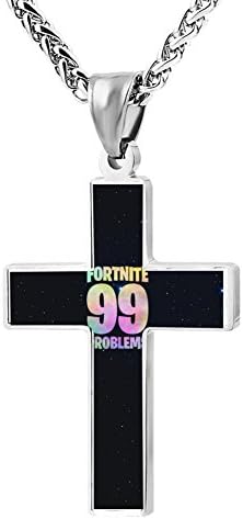 BlingDi Fashion Design For-tnite 99 Problems Art Zinc alloy Religious Cross Pendant Necklace
